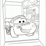 McQueen in the trailer