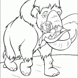 Mammoth is carrying bears