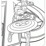 Captain America in action