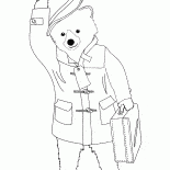 Paddington with a suitcase
