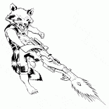 The missile with a laser gun