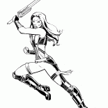 Gamora in battle