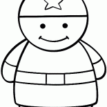 The soldier in a helmet