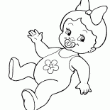 Doll with pacifier