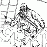 Pirate near the cannon