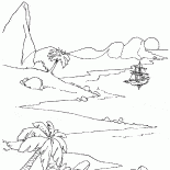 Uninhabited island