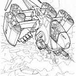 Combat space ship