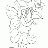 Fairy and lilies