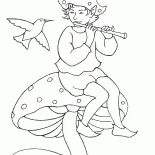 Elf playing the flute