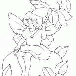 Fairy under the flower