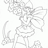 Elf girl with a bouquet