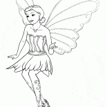 Fairy butterfly in flight