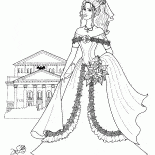 Princess with a bouquet