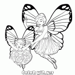 barbie coloring pages fairy