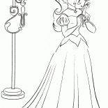 Princess with a flower in her hand