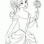 Princess holds a rose