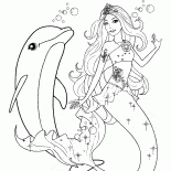 Mermaid swimming in the sea