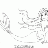Mermaid swims