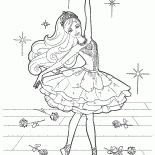 Ballet dancer on stage