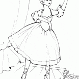 Ballerina and the scene