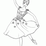 Ballerina in a modest dress