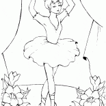 Ballerina and flowers