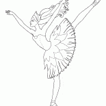Ballerina and difficult movement