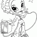 Girl sings karaoke