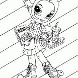 The girl on roller skates