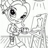The girl draws