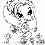 Girl with skipping rope