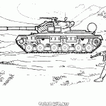 Soviet tank on maneuvers