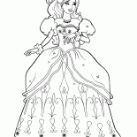 Barbie in the lush dress