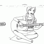 Barbie with guitar