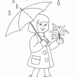 Girl under the umbrella
