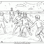Football on the beach