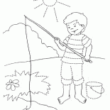 Fishing in the summer