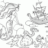 Mermaid and Ship