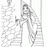 Princess in a mysterious corridor