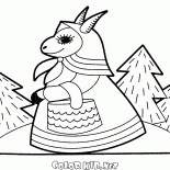 Goat and forest
