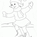 Girl is skating