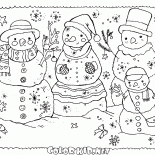 Family of snowmen