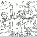 Children prepare for the New Year