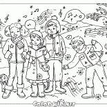 Children sing Christmas carols