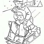Children sledding