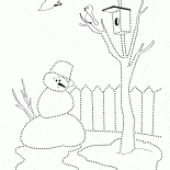 Snowman almost melted