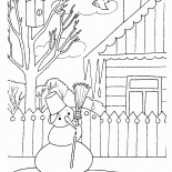 Snowman melts