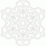 Snowflake with hearts