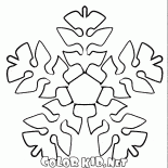 Snowflake in the form of foliage