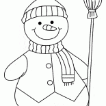 Cheerful snowman